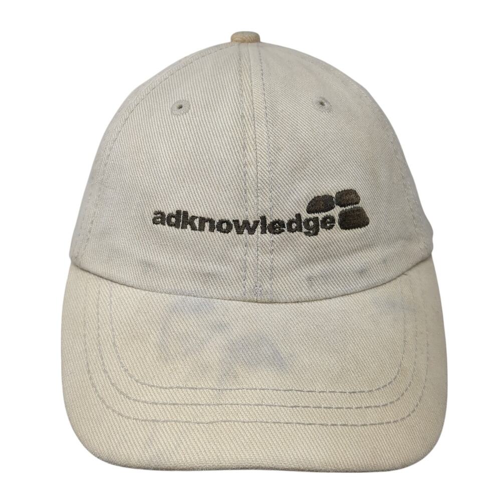 Adknowledge Slideback Baseball Cap Beige OS Adjustable Embroidered Velocity